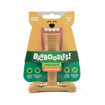 Bamboodles T-Bone Chew Toy For Dogs Chicken Flavour