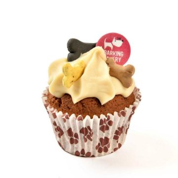 Barking Bakery Carob Woofin with Vanilla Frosting - Pack of 6
