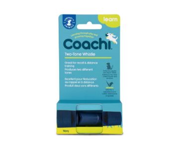 Coachi Two-Tone Dog Training Whistle, Navy