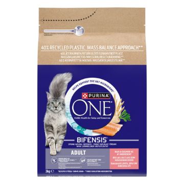 Purina One Adult Cat Food Salmon & Whole Grains 3kg