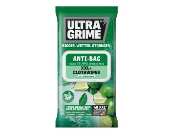 Ultra Grime XXL Anti-Bac Wipes 40 Pack