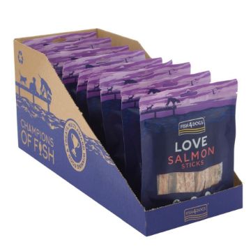 Fish4Dogs Love Salmon Sticks 85g x Case of 10