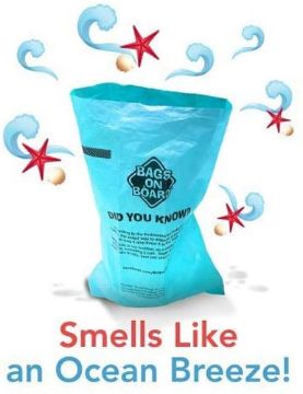 Bags on Board Scented Poo Bags Ocean Breeze 10 x 14 Bag Rolls