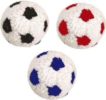 Dog Life Mini Plush Berber Football With Squeak 12cm - Pack of 6