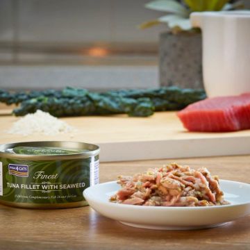 Fish4Cats Cans Tuna Fillet with Seaweed 70g tin - Case of 10