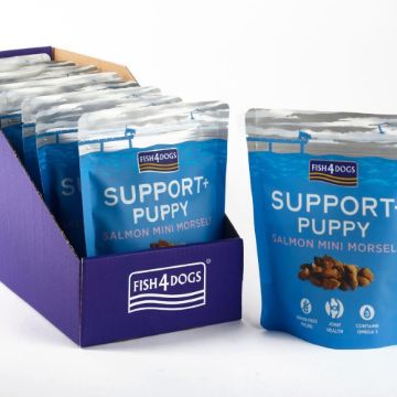 Fish4Dogs Support+ PUPPY Joint Health Salmon Morsels 150g - Case of 10