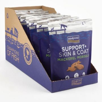 Fish4Dogs Support+ Skin & Coat Mackerel Morsels 225g - Case of 8