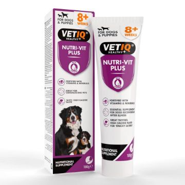 VETIQ Nutri-Vit Plus supplement for dogs and puppies on a white background