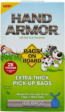 Bags on Board Hand Armor Pick-Up Poo Bags - 100 Bags