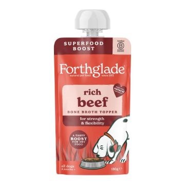 Forthglade Topper Succulent Beef Bone Broth 180g - Case of 6