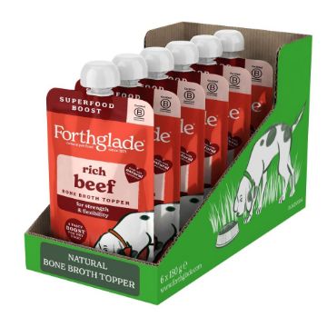 Forthglade Topper Succulent Beef Bone Broth 180g - Case of 6