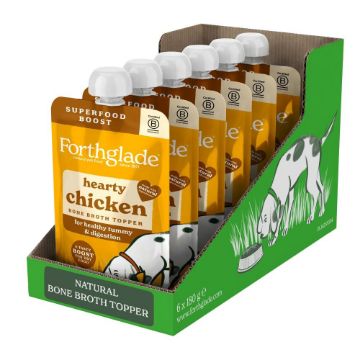 Forthglade Topper Hearty Chicken Bone Broth 180g - Case of 6