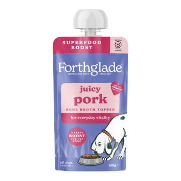 Forthglade Topper Juicy Pork Bone Broth 180g - Case of 6