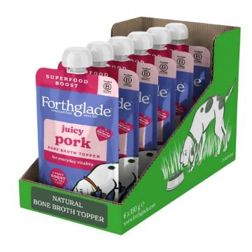 Forthglade Topper Juicy Pork Bone Broth 180g - Case of 6