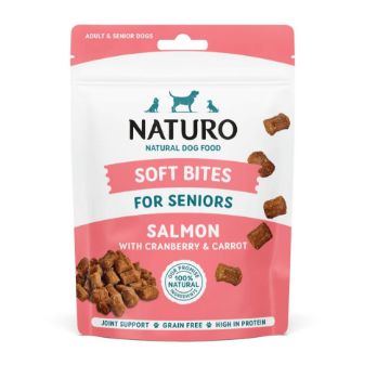 Naturo Dog Treats Senior Salmon Bites 70g - Case of 8