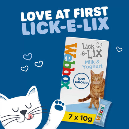 Webbox Lick E Lix Cream Milk & Yoghurt 10g - Pack of 7