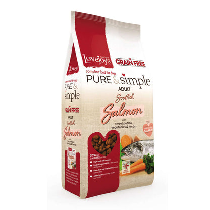 Lovejoys Salmon Pure & Simple Grain Free Complete Adult Dog Food 12kg