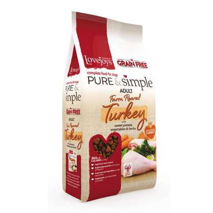 Lovejoys Turkey Pure & Simple Grain Free Complete Adult Dog Food 12kg