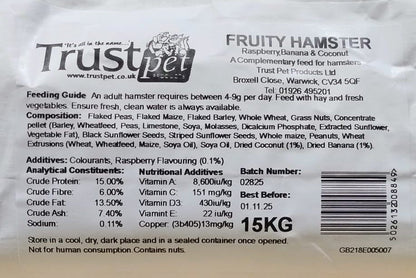Trust Fruity Hamster - Raspberry Banana & Coconut 15kg