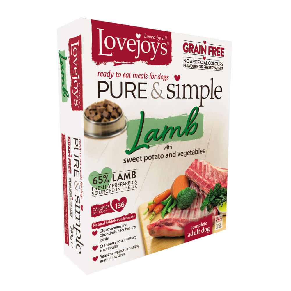 Lovejoys Lamb Pure & Simple Grain Free Complete Adult Wet Dog Food 10 x 395g