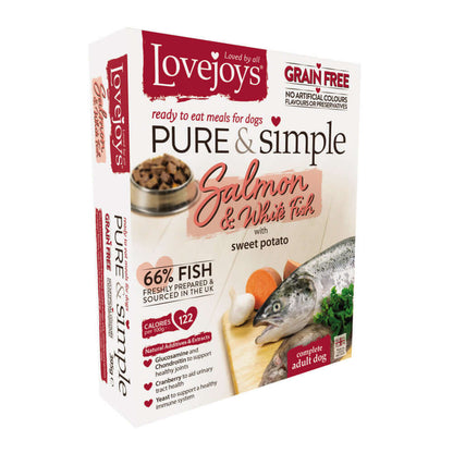 Lovejoys Salmon Pure & Simple Grain Free Complete Adult Wet Dog Food 10 x 395g