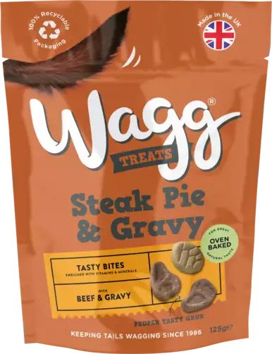 Wagg Dog Treats Steak Pie with Gravy 125g - Pack of 7