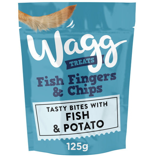 Wagg Treats Fish Fingers & Chips 125g- Pack of 7
