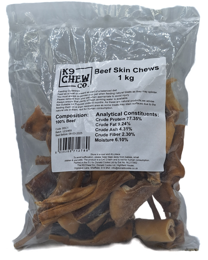 K9 Chew Co. Beef Skin Chews 1kg