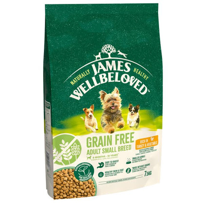 James Wellbeloved Adult Small Breed Dog Grain-Free - Turkey