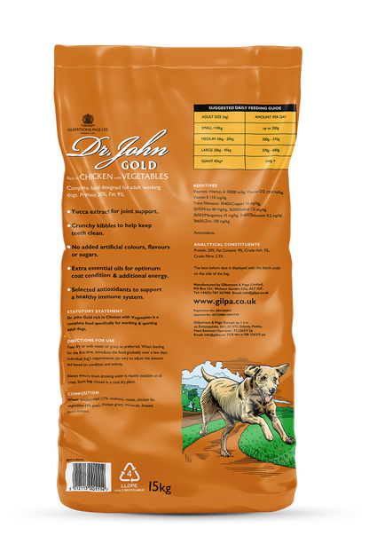 Dr John Gold rich in Chicken with Vegetables and Gravy 15kg