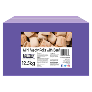 Pointer Mini Rolls with Beef 12.5kg