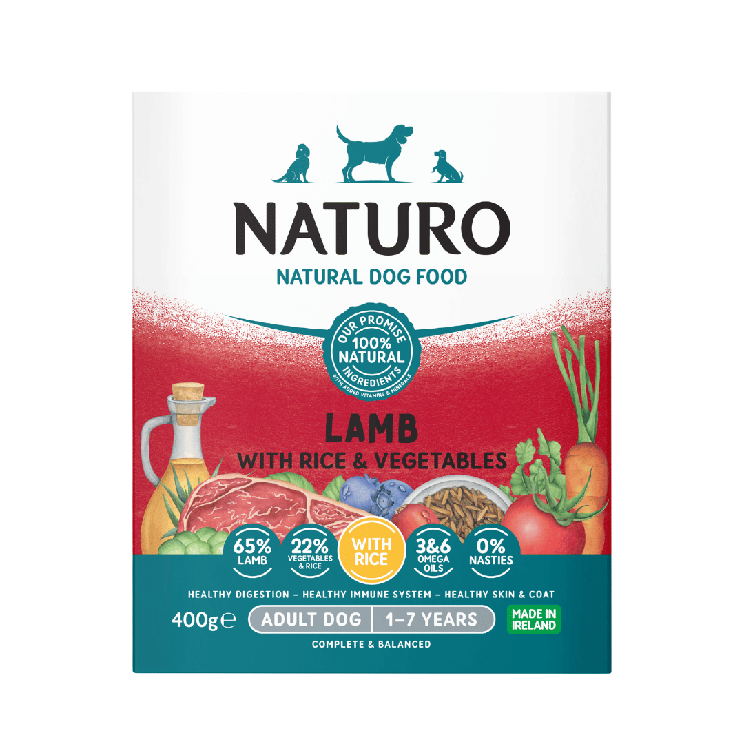 Naturo Adult Dog Tray Lamb Rice & Veg 7 x 400g