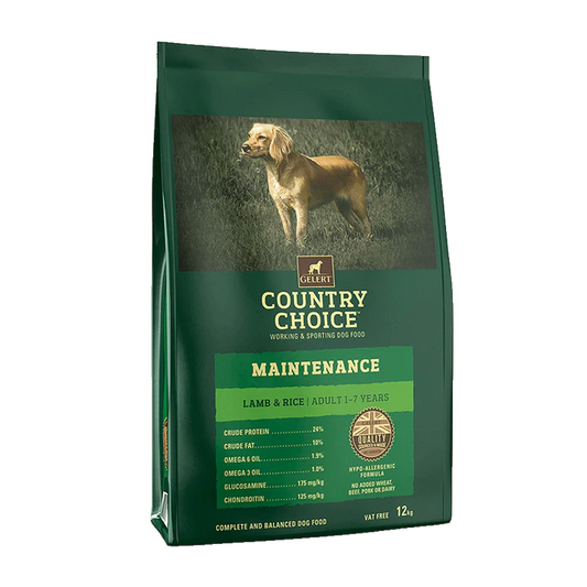 Gelert Adult Dog Country Choice Maintenance Lamb & Rice 12kg