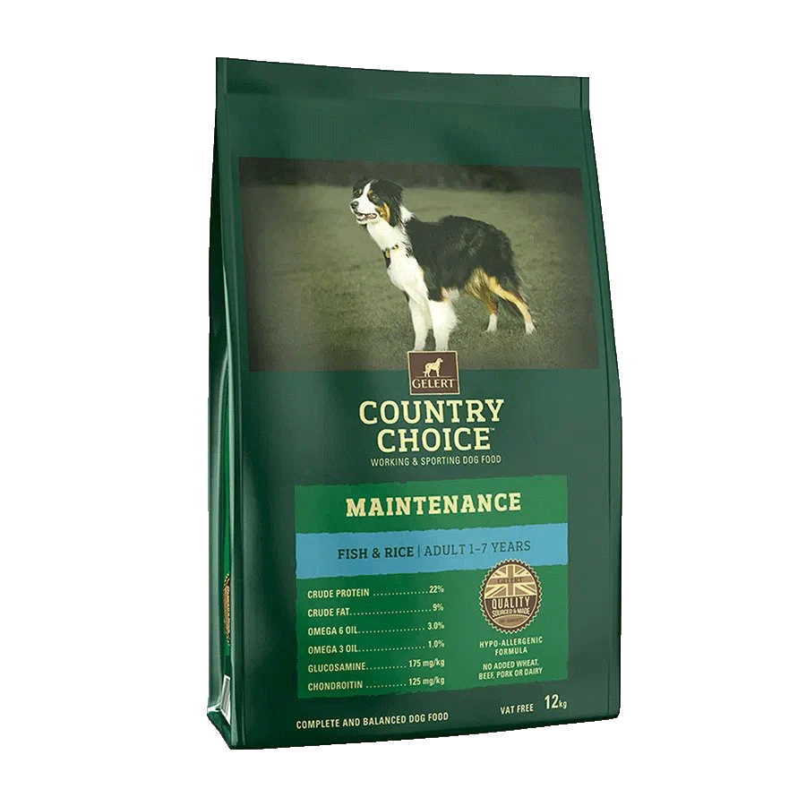 Gelert Adult Dog Country Choice Maintenance White Fish & Rice 12kg
