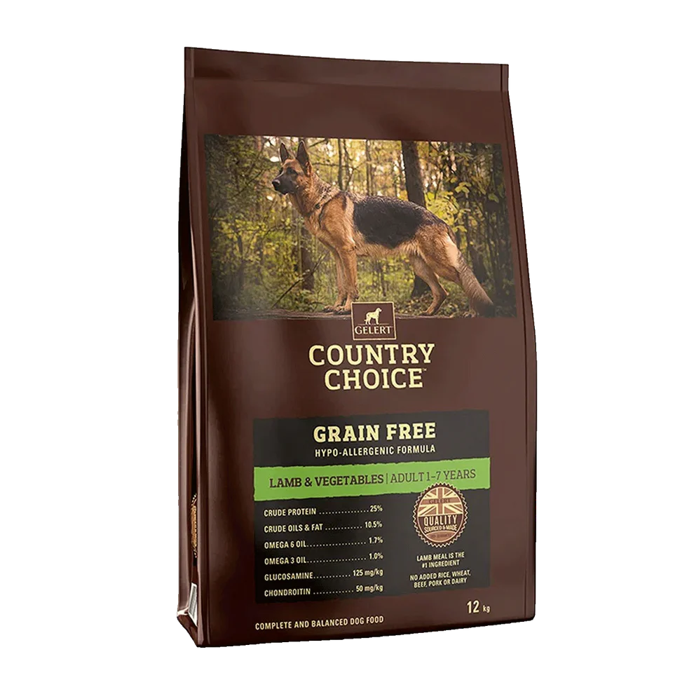 Gelert Adult Dog Country Choice Grain Free Turkey & Veg 12kg - Free P & P