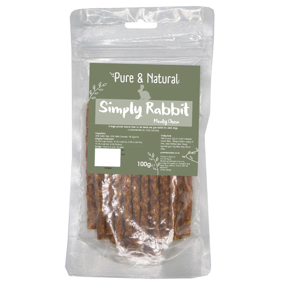 Pure & Natural Meat Sticks Rabbit 100gm