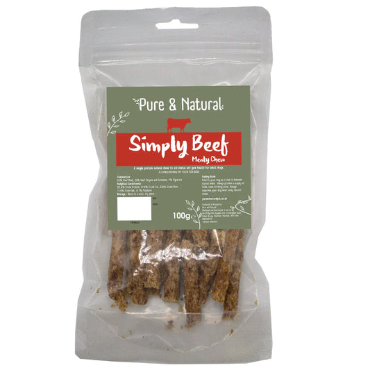 Pure & Natural Meat Sticks Beef 100gm