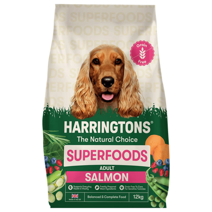 Harringtons Superfoods Grain-Free Dry Adult Dog Food Salmon & Vegetables 12kg