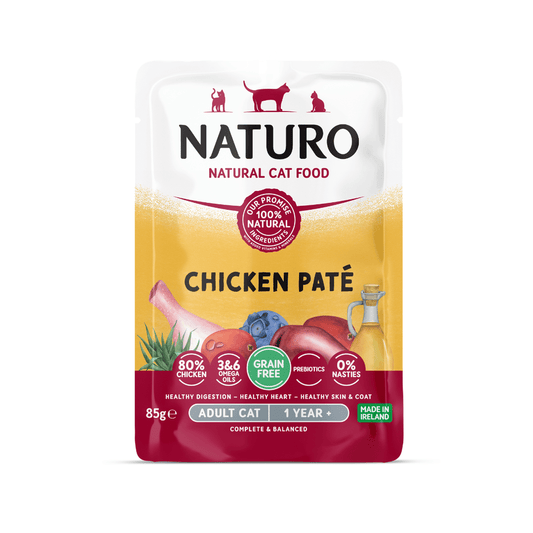 Naturo Adult Cat Chicken Pate Pouch 85g - Case of 12