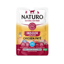 Naturo Adult Cat Pouch Indoor Sterilised Chicken Pate 85g - Case of 12