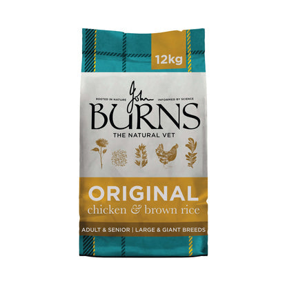 Burns Adult Giant & Large Breed Chicken & Brown Rice 12kg - Buy 2 Save 5% + Free P&P