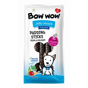 Bow Wow Pudding Stick Tripe and Collagen Caramel Flavour 6 x 170g