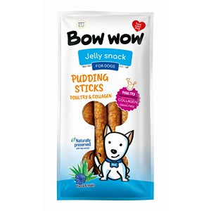 Bow Wow Pudding Stick Poultry and Collagen Chicken Flavour 6 x 170g
