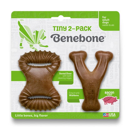 Benebone 2-Pack Dental Chew/Wishbone Bacon Tiny