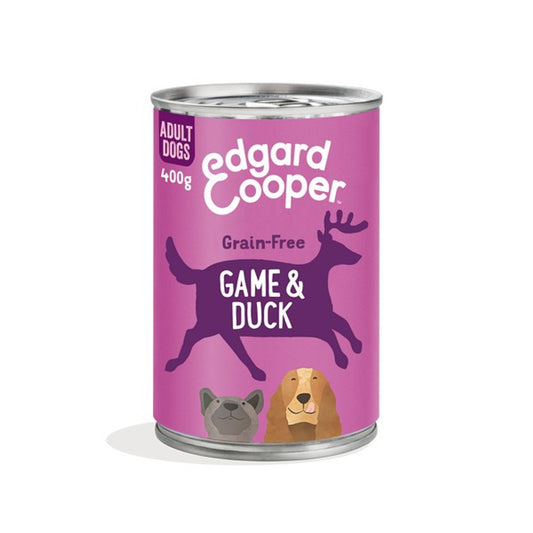 Edgard & Cooper Wet Tins for Dogs in Game & Duck 6 x 400g
