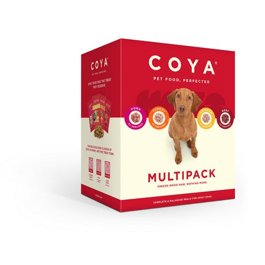 Coya Adult Freeze Dried Dog Food - Multipack 12 x 150g -  Free P&P
