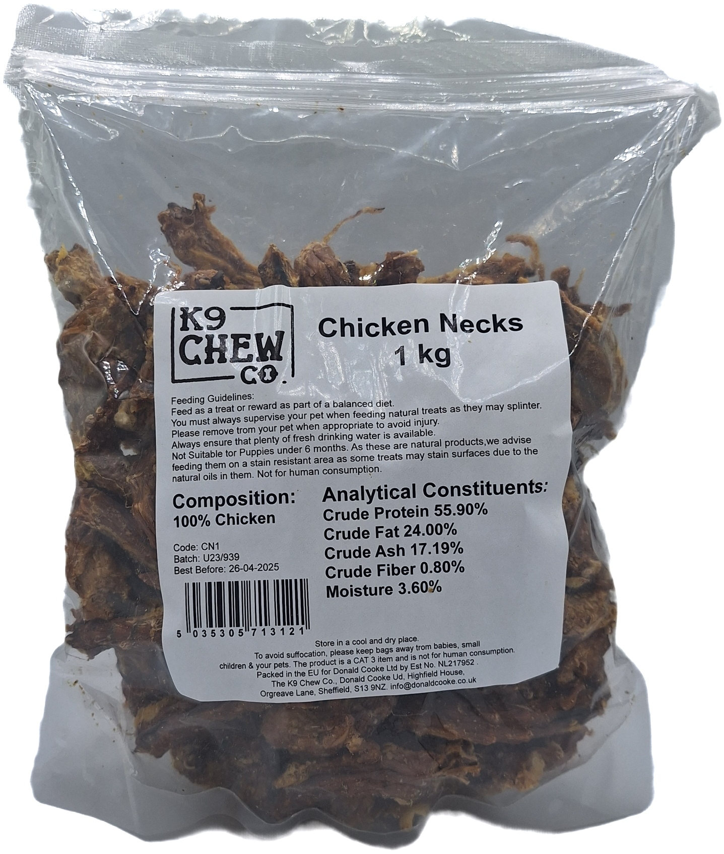 K9 Chew Co. Chicken Necks 1kg