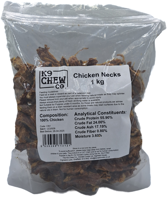 K9 Chew Co. Chicken Necks 1kg