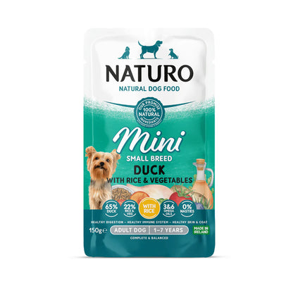 Naturo Adult Mini Pouch - Duck with Rice & Veg 150g x 8