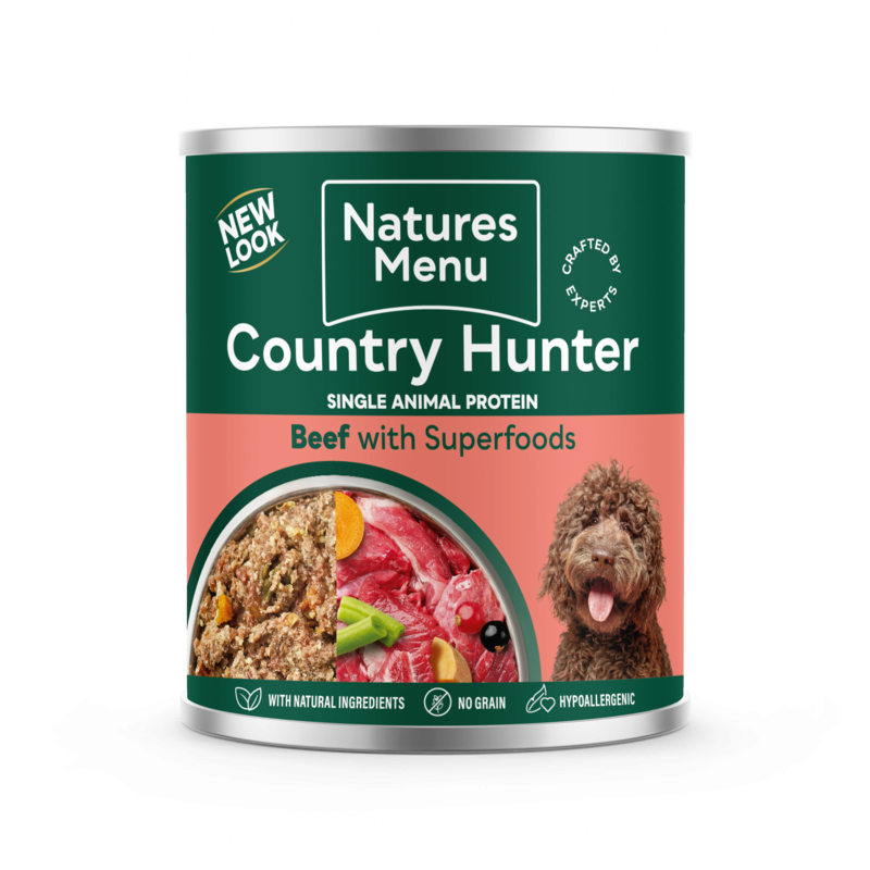 Country Hunter Dog Food Beef with Superfoods Can 6 x 600g